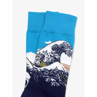 Kunstsokken Dames & Heren Fantasie Sokken De Grote Golf van Kanagawa DGG01 - Jambelles