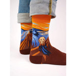 Kunstsokken Dames & Heren Fantasie Sokken De Schreeuw CH-SCR - Jambelles