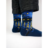 Kunstsokken Dames & Heren Fantasie Sokken Starry Night over the Rhone CH-SNR - Jambelles