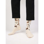 Kunstsokken Dames & Heren Fantasie Sokken Winterlandschap met Schaatsers CH-WLS - Jambelles