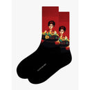 Kunstsokken Dames & Heren Fantasie Sokken Woman With Sunflowers CH-WWS - Jambelles
