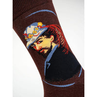 Kunstsokken Dames & Heren Fantasie Sokken Zelfportret met Bloemenhoed CH-ZMB - Jambelles