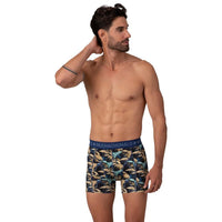 Muchachomalo Heren Boxer Men 12-Pack Short Print/Solid U-Golden1010 - Jambelles