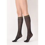 Oroblu Dames Kniekousen Checked Lace 20 Kniekous VOBC67921 - Jambelles