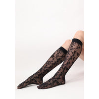 Oroblu Dames Kniekousen Shaded Roses 20 Kniekous VOBC67920 - Jambelles