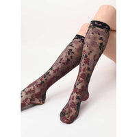 Oroblu Dames Kniekousen Shaded Roses 20 Kniekous VOBC67920 - Jambelles