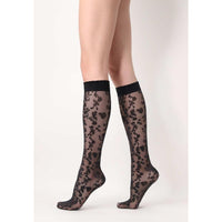 Oroblu Dames Kniekousen Shaded Roses 20 Kniekous VOBC67920 - Jambelles