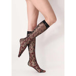 Oroblu Dames Kniekousen Shaded Roses 20 Kniekous VOBC67920 - Jambelles