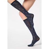 Oroblu Dames Panty Kniekousen Floral Roses 50 VOBC68270 - Jambelles