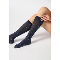 Oroblu Dames Panty Kniekousen Floral Roses 50 VOBC68270 - Jambelles