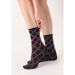 Oroblu Dames Panty Kniekousen Fur Tartan 50 Sok VOBC67930 - Jambelles