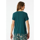 Schiesser Dames Nacht Shirt T-Shirt V-Ausschnitt 183661 - Jambelles