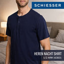 Schiesser Heren Nacht Shirt 1/2 arm 163831 - Jambelles