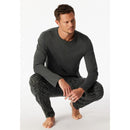 Schiesser Heren Nacht Shirt Langarmshirt Knopfleiste 182517 - Jambelles