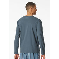 Schiesser Heren Nacht Shirt Langarmshirt Rundhals 182042 - Jambelles