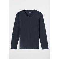 Schiesser Heren Nacht Shirt Langarmshirt V-Ausschnitt 182187 - Jambelles