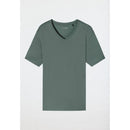Schiesser Heren Nacht Shirt T-shirt V-Ausschnitt 178937 - Jambelles
