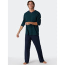 Schiesser Heren Pyjama set Long V Neck 179101 - Jambelles