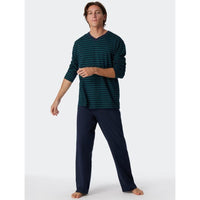 Schiesser Heren Pyjama set Long V Neck 179101 - Jambelles