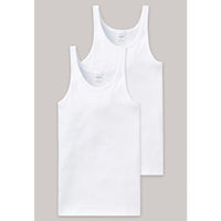 Schiesser Heren Shirt/Hemd Hemd 0/0 Dubbelverpakking Fijnrib CO 100 205144 - Jambelles