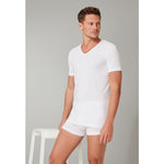 Schiesser Heren Shirt/Hemd Shirt 1/2 arm V-hals 173982 - Jambelles