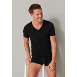 Schiesser Heren Shirt/Hemd Shirt 1/2 arm V-hals 173982 - Jambelles