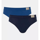 Sloggi Heren Slip sloggi men GO Natural Brief 2-Pack 10214618 M008 BLUE - DARK COMBINATION - Jambelles