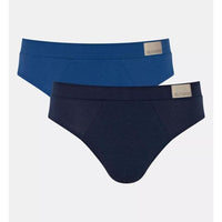 Sloggi Heren Slip sloggi men GO Natural Brief 2-Pack 10214618 M008 BLUE - DARK COMBINATION - Jambelles
