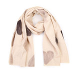 Sunset Accessoires Shawl / Sjaal Winter sjaal met hartjes SH69892 - Jambelles