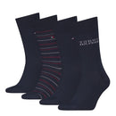 Tommy Hilfiger Heren Sokken Men Sock 4P Tin Gift Box Tommy Stripe 701229780 - Jambelles