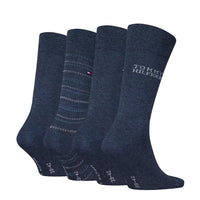 Tommy Hilfiger Heren Sokken Men Sock 4P Tin Gift Box Tommy Stripe 701229780 - Jambelles