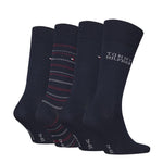 Tommy Hilfiger Heren Sokken Men Sock 4P Tin Gift Box Tommy Stripe 701229780 - Jambelles