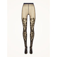 Wolford Dames Panty Graphic Flower Tights 17615 - Jambelles