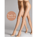 Wolford Dames Panty Nude 8 Duo Pack 2P 10277 - Jambelles