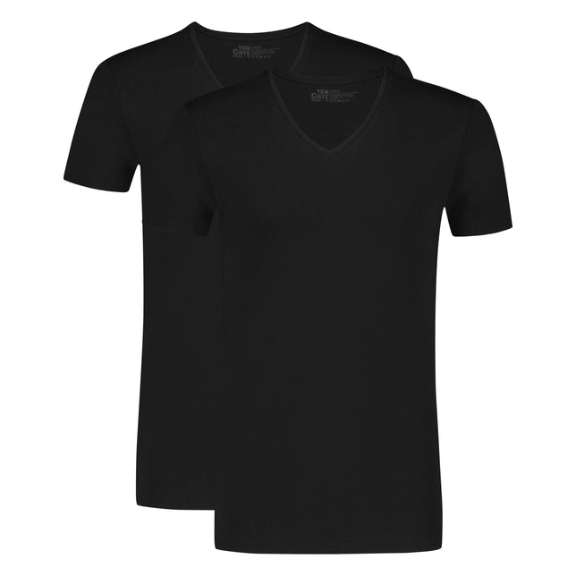 Ten Cate Heren Basics organic cotton V-Hals T-shirt 2-pack 32325