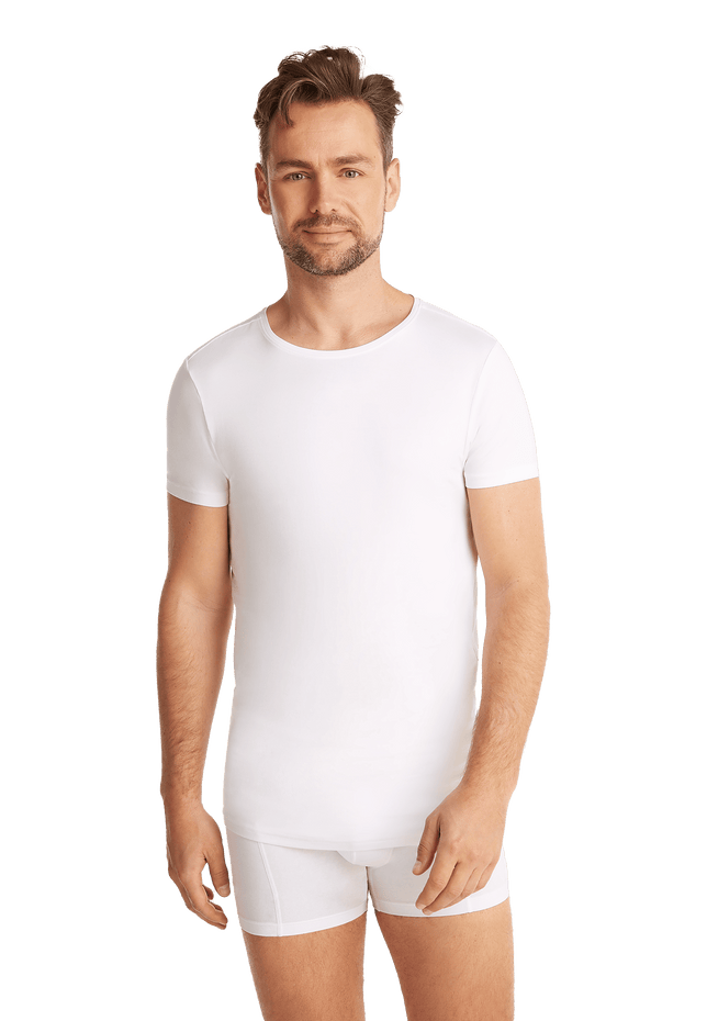 Ten Cate Heren Basics organic cotton stretch T-shirt high neck 2-pack 32327