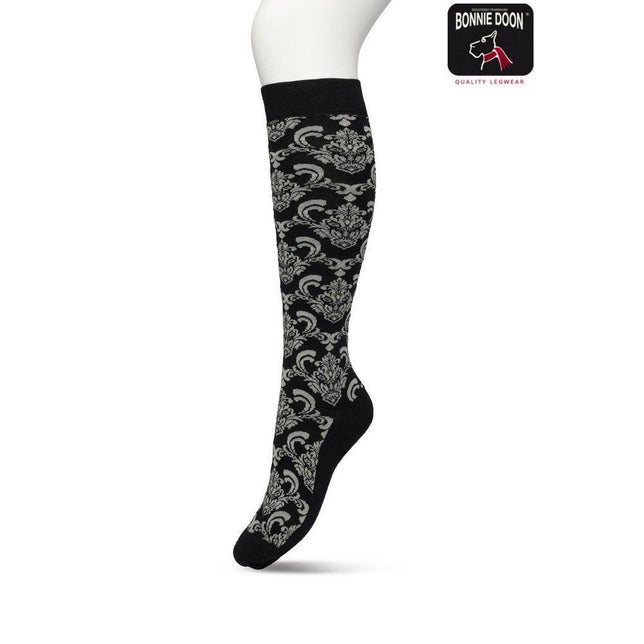Bonnie Doon Dames Kniekousen Ornament Knee High BP221701 - Jambelles