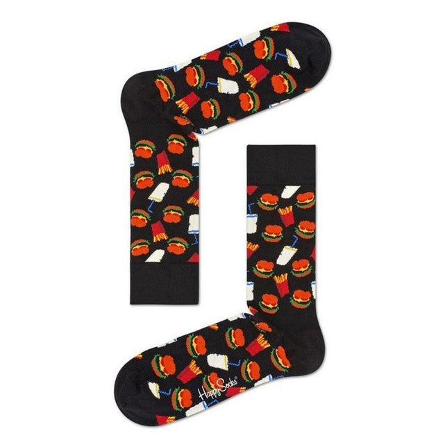 Dames &amp; Heren Fantasie Sokken Happy Socks Hamburger HAM01 - Jambelles