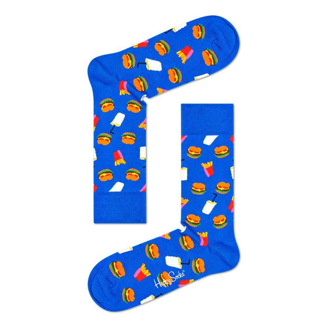Dames &amp; Heren Fantasie Sokken Happy Socks Hamburger HAM01 - Jambelles