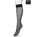 Bonnie Doon Dames Panty Kniekousen Geometric Knee High BP211503 - Jambelles