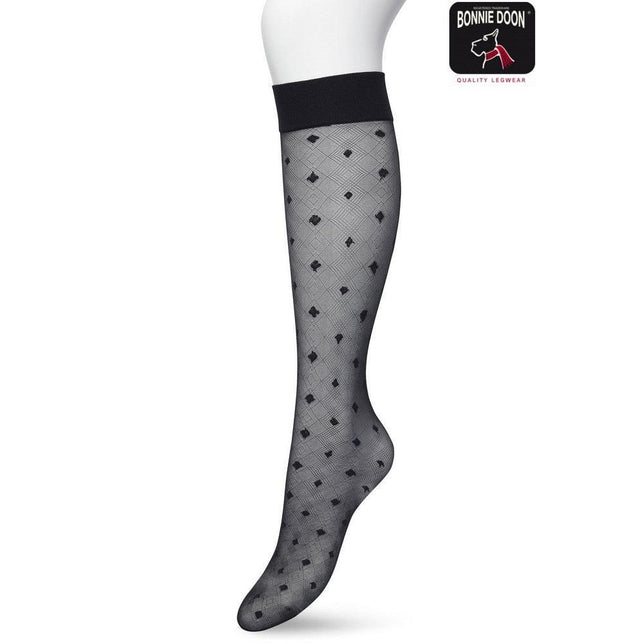 Bonnie Doon Dames Panty Kniekousen Geometric Knee High BP211503 - Jambelles