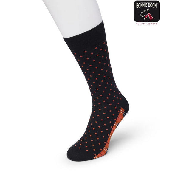 Bonnie Doon Heren Sokken Dots &amp; Checks Sock BP212103 - Jambelles