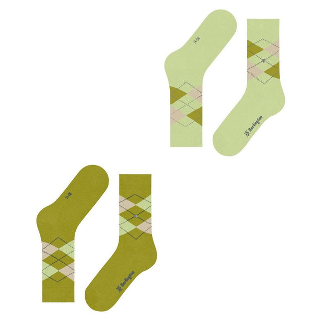 Burlington Dames Sokken Everyday Argyle Sock 2-Pack 22012 - Jambelles