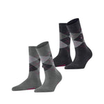 Burlington Dames Sokken Everyday Argyle Sock 2-Pack 22012 - Jambelles