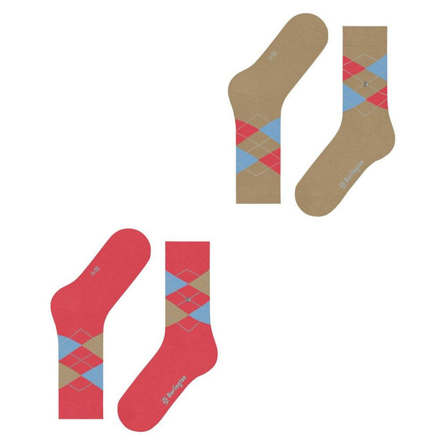 Burlington Dames Sokken Everyday Argyle Sock 2-Pack 22012 - Jambelles