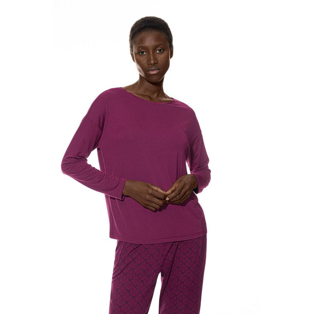 Mey Dames Nacht Shirt T-shirt long sleeve 1210017 - Jambelles