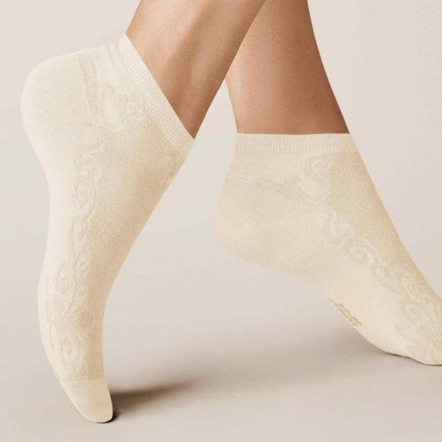 Kunert Dames Sneakersokken FLORAL 110237710 - Jambelles