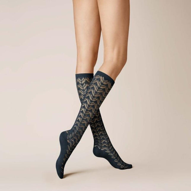 Kunert Dames Kniekousen AJOUR 110237410 - Jambelles