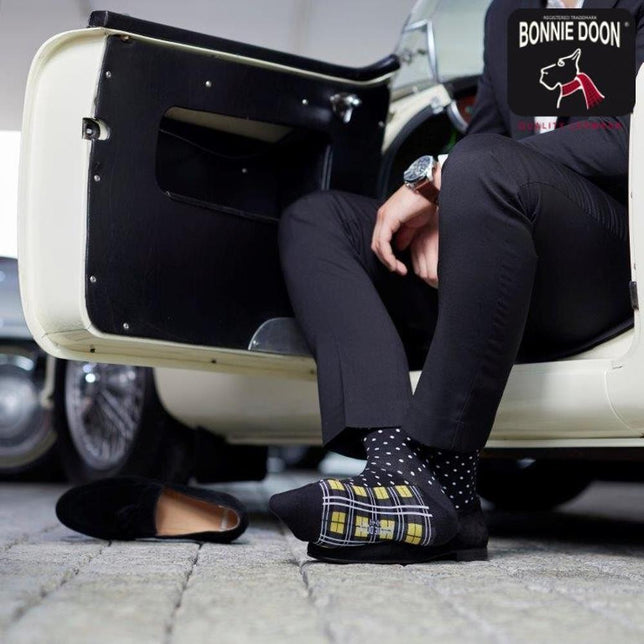 Bonnie Doon Heren Sokken Dots &amp; Checks Sock BP212103 - Jambelles