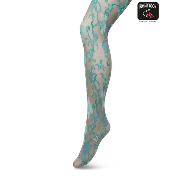 Bonnie Doon Dames Panty Floral Ornaments Tights BP221905 - Jambelles